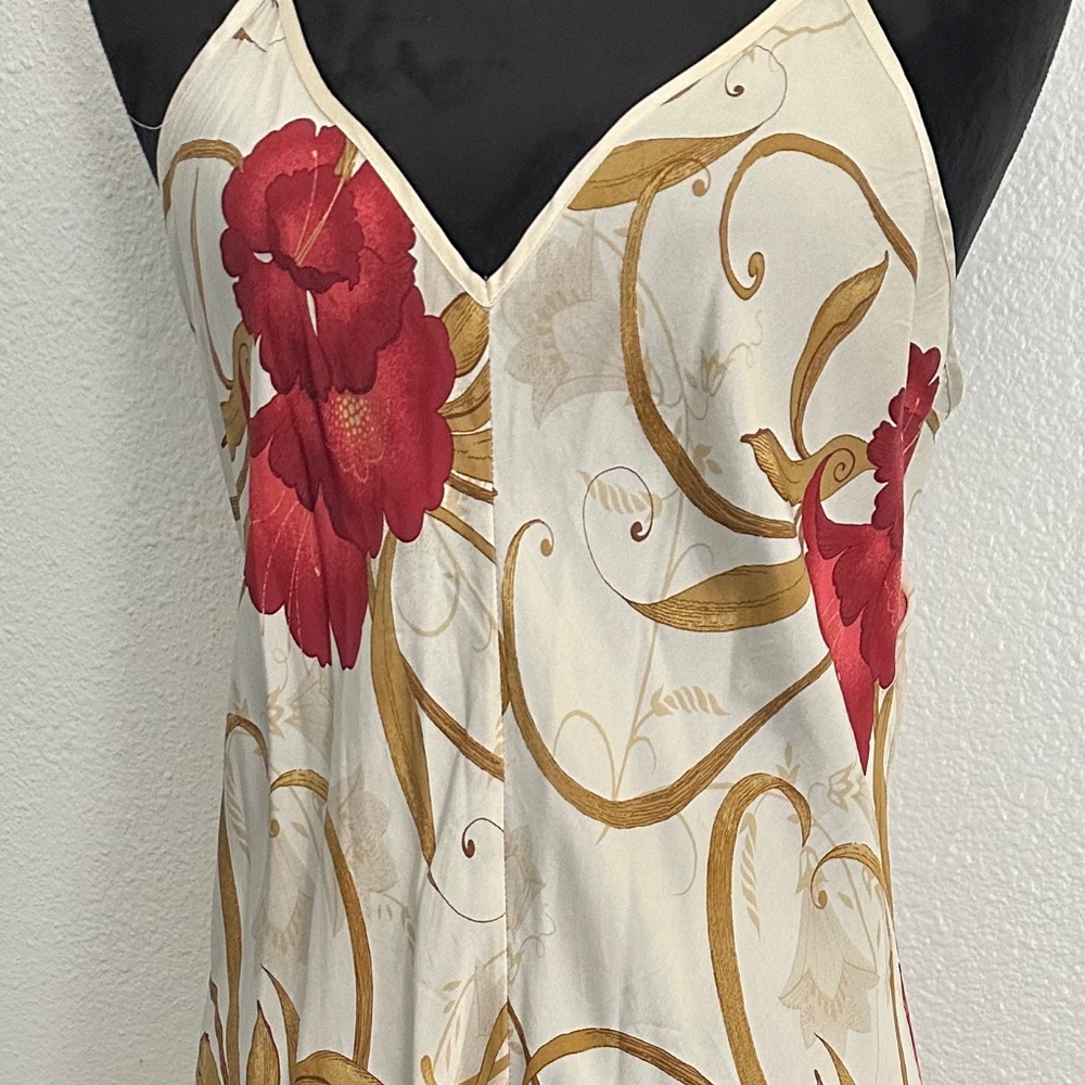 Vintage Floral Silk Slip Dress - Picture 7 of 7